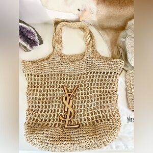 NOT YSL | Natural Straw Raffia ICARE Tote Bag